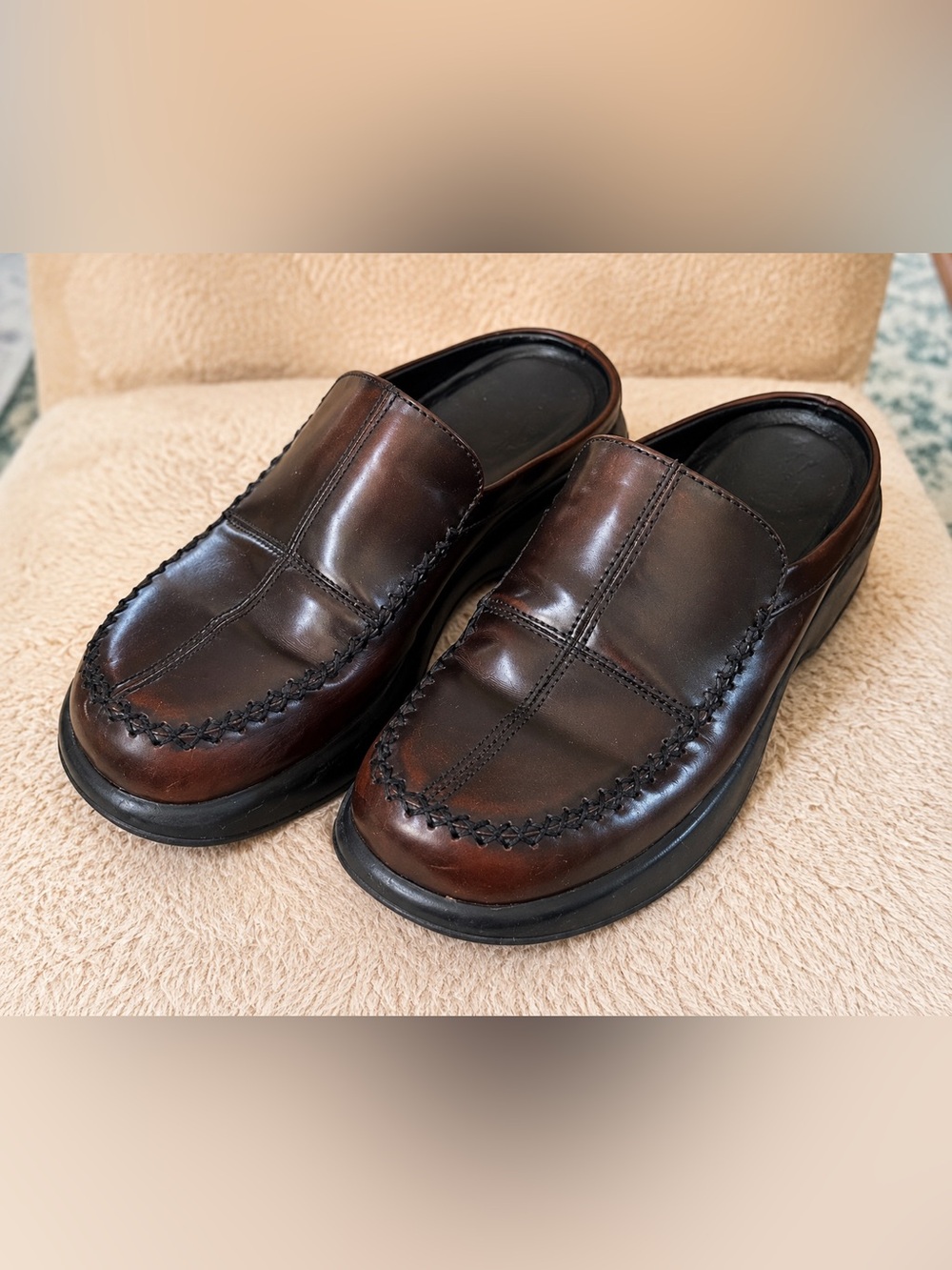 Dansko Brown Leather Mule Clogs Women’s EU 38 / US 7.5-8 Slip-On Comfort Shoes